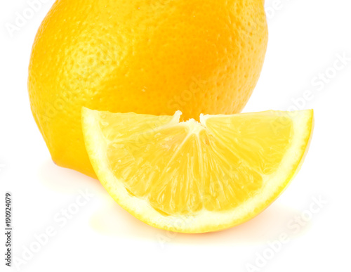 healthy food. lemon isolated on white background