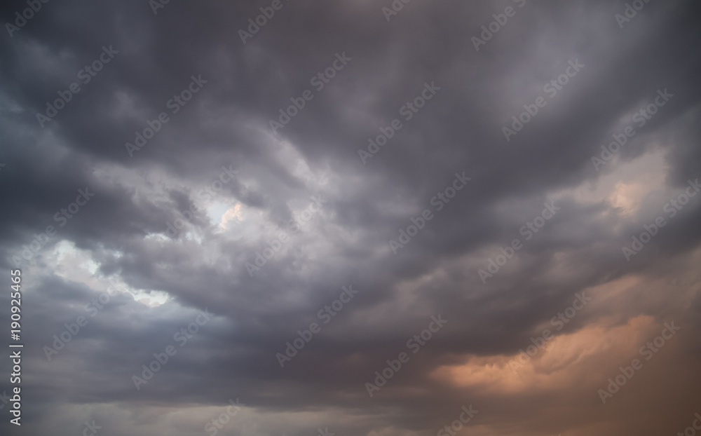 Dream, Sky with clouds and sunlight at sunset. colorful and cheerful, wallpaper or texture