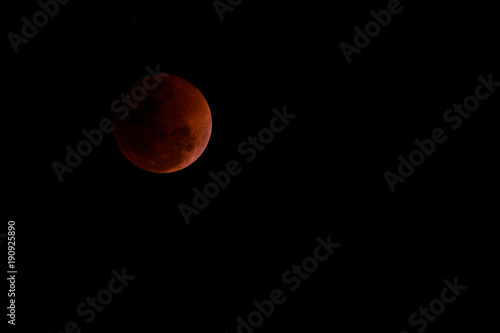 Total lunar eclipse or blood moon. photo