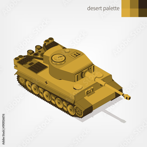 Military armored German tank.