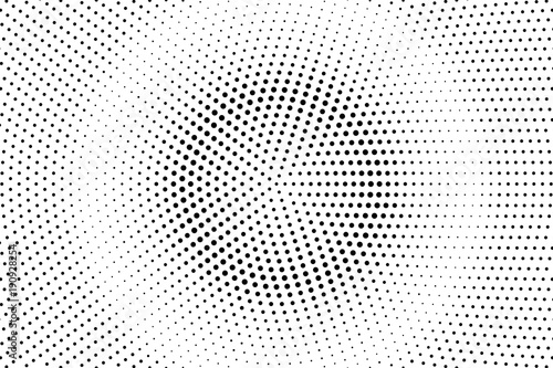 Black white dotted halftone vector background. Faded rough dotted gradient.