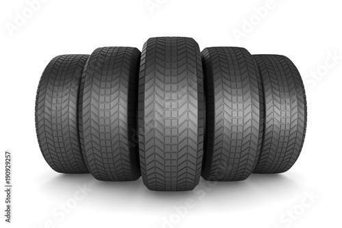 tire on white background. Isolated 3D illustration