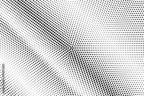 Black white dotted halftone. Half tone vector background. Striped diagonal dotted gradient.