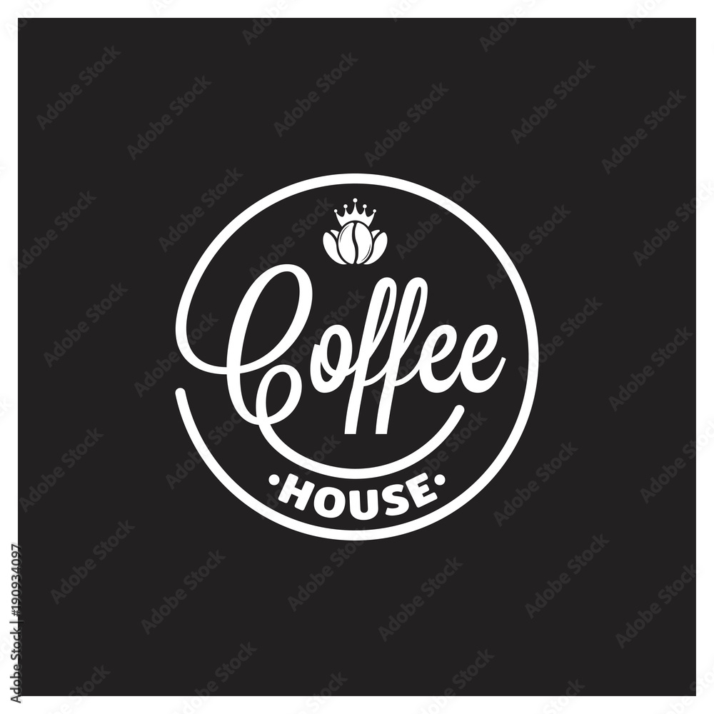 coffee king logo on black background