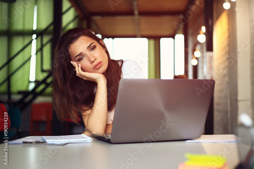 Free Download Hipster Woman use Laptop huge Loft Studio.Student Researching Process Work.Young Business Team Working Creative Startup modern Office.Analyze market stock,new strategy - GFXLoad
