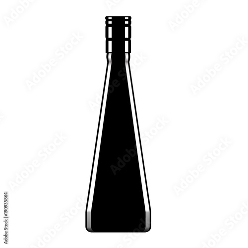 Silhouette of a bottle with an alcoholic drink