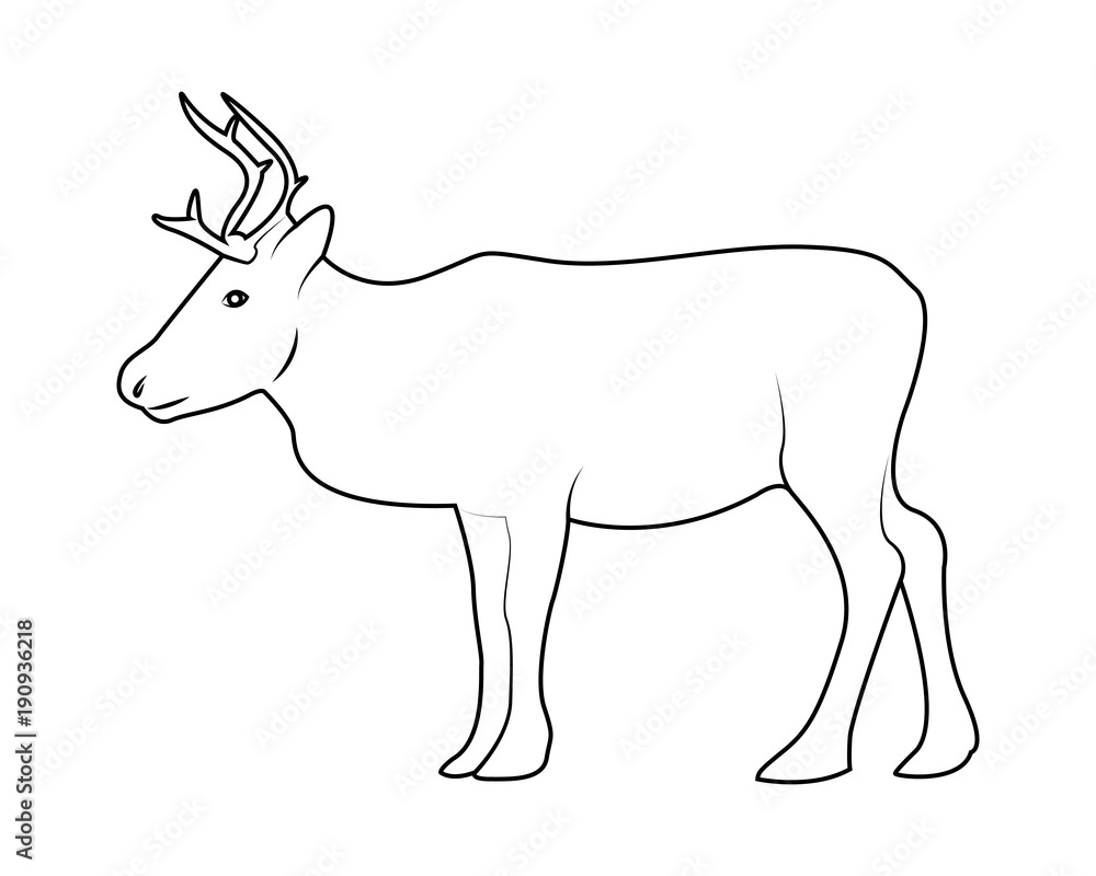 reindeer silhouette vector illustration reindeer silhouette vector illustration