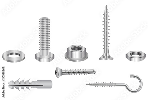 Screws and bolts used in joining process