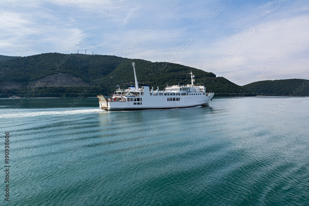 Ferry from port of Igoumenitsa to Corfu Island, Greece. Ferry from port of Igoumenitsa to Corfu Island, Greece.