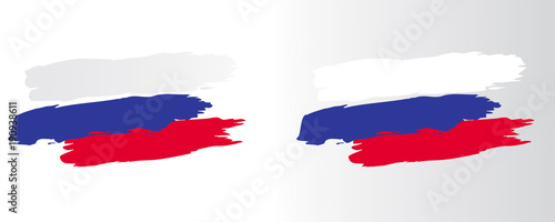 DRAPEAU RUSSE trait pinceau