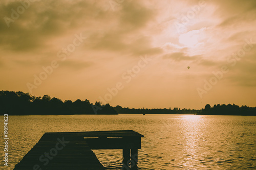 travel dock sunset photo