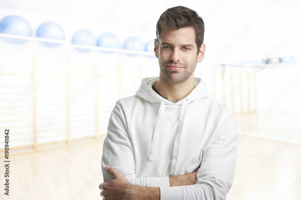 Personal trainer in the gym Personal trainer in the gym