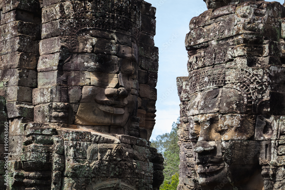 Stone face of Bayon temple Stone face of Bayon temple