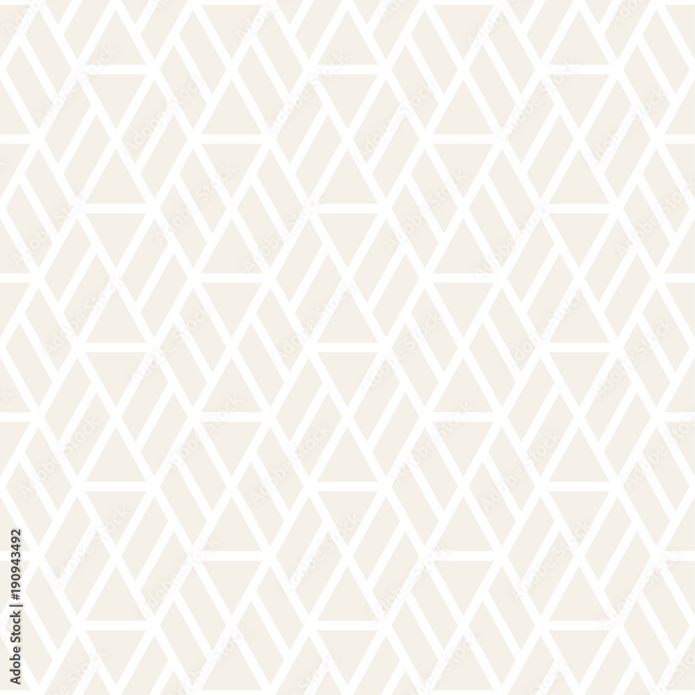 Fototapeta premium Vector seamless subtle stripes pattern. Modern stylish texture with monochrome trellis. Repeating geometric hexagonal grid. Simple lattice design.