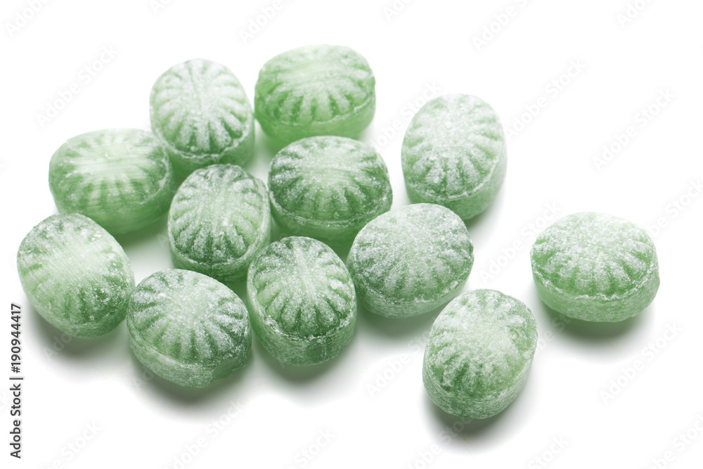 Hard candies over white background Hard candies over white background
