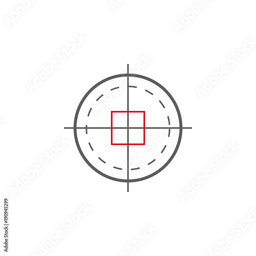 aim icon. Elements of gun aim icon. Premium quality graphic design icon. Signs, symbols collection icon for websites, web design, mobile app