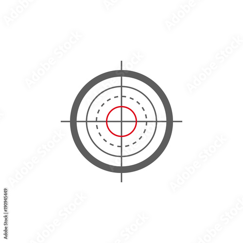 aim icon. Elements of gun aim icon. Premium quality graphic design icon. Signs  symbols collection icon for websites  web design  mobile app