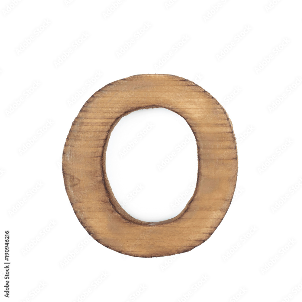 Single sawn wooden letter isolated Single sawn wooden letter isolated