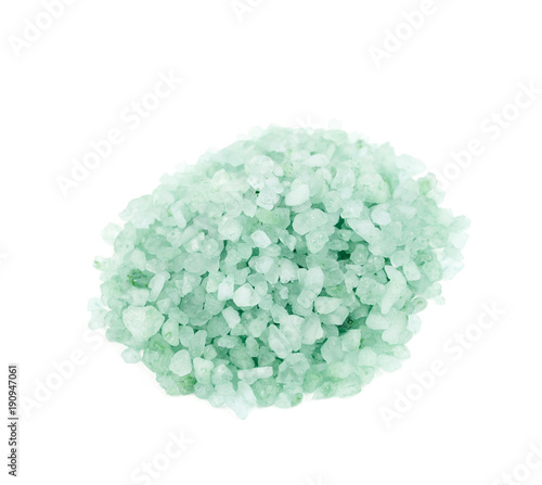 Pile of salt crystals isolated