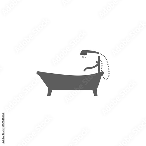 bathtube icon. Elements of plumber icon. Premium quality graphic design icon. Signs, symbols collection icon for websites, web design, mobile app