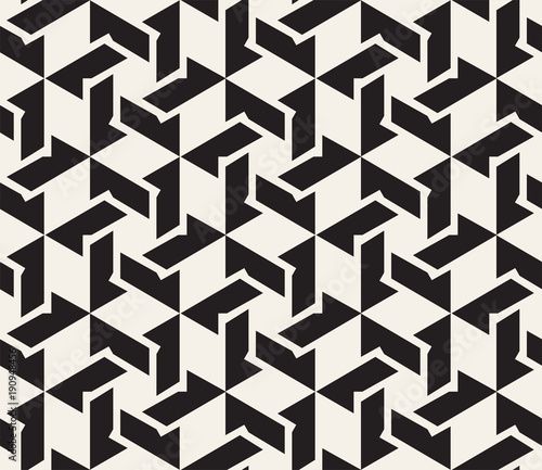 Vector seamless pattern. Modern stylish abstract texture. Repeating geometric shapes from striped elements