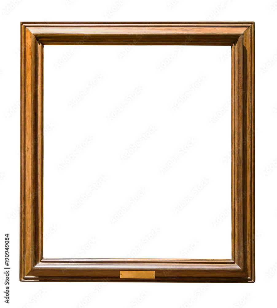 Wooden picture frame on white background Wooden picture frame on white background