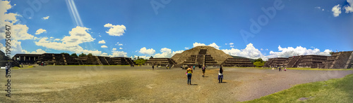 Moon Pyramid and surrounding platforms at Teotihuacan  Mexico