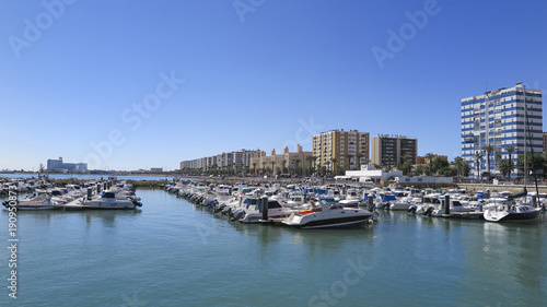 boats docked in the port of cadiz © Luis Angel Garcia