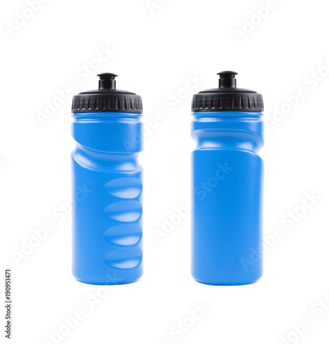 Plastic sport water bottle isolated