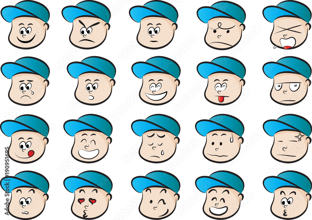 Fototapeta premium boy Expression package