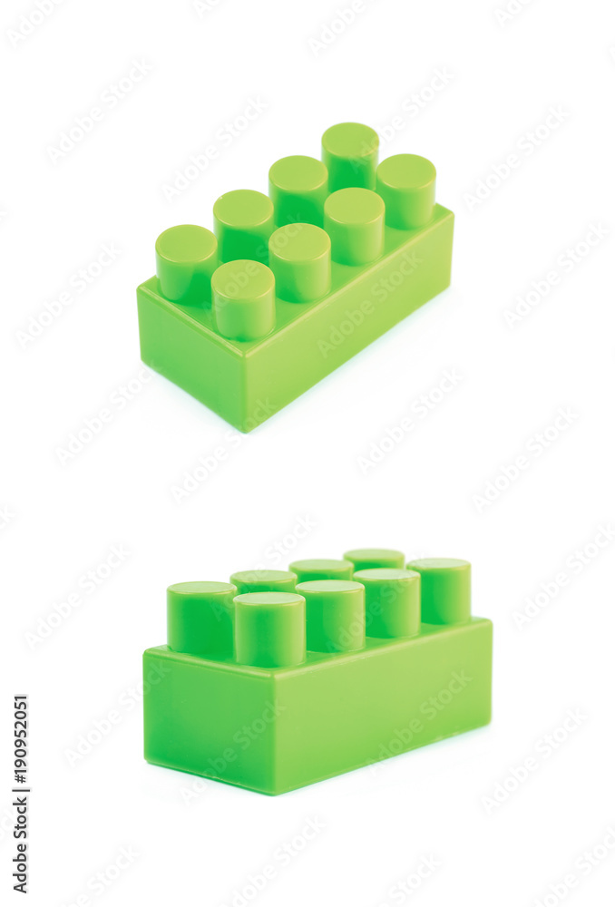 Obraz premium Single toy construction block isolated