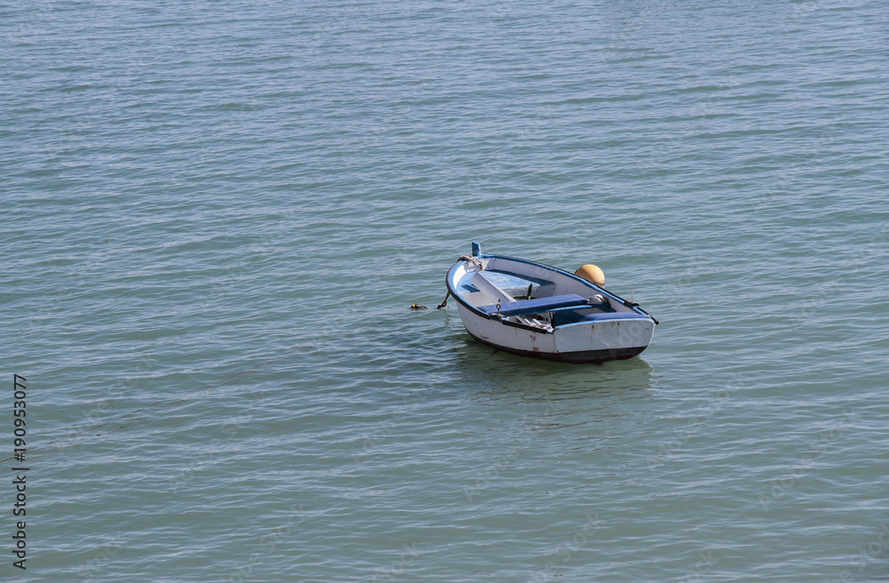 Naklejka premium small boat in the sea