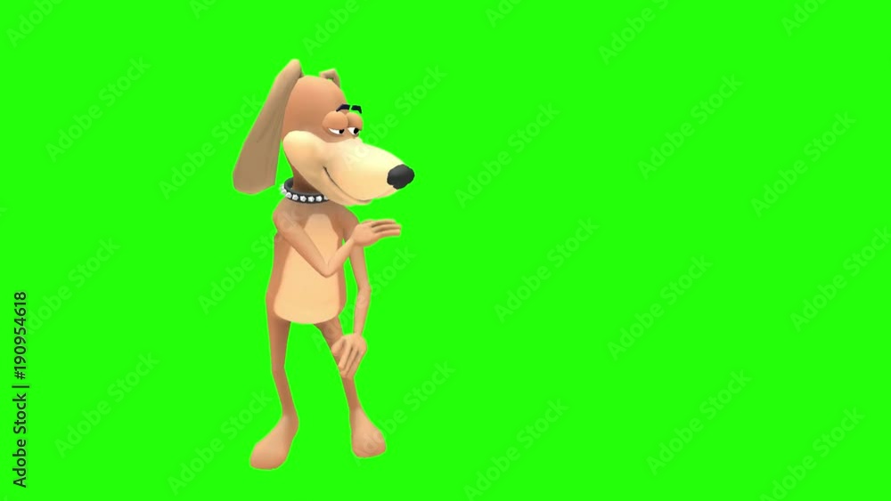 Happy funny silly animated dog hound canine pooch mutt cartoon ...