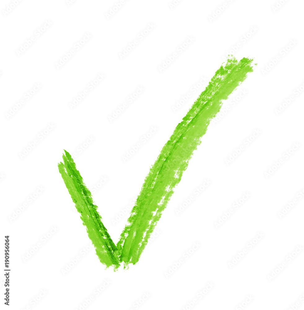 Hand drawn yes tick mark sign Hand drawn yes tick mark sign