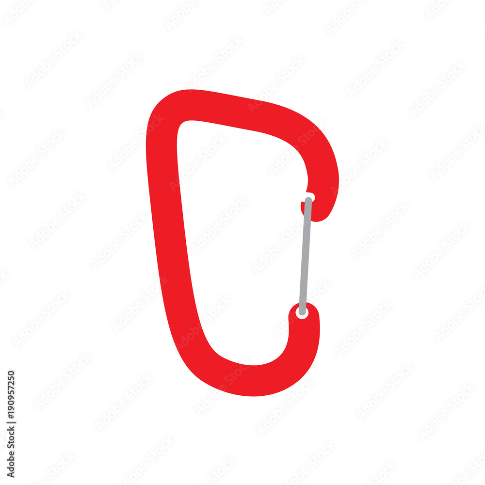 climbing carabiner icon- vector illustration climbing carabiner icon- vector illustration