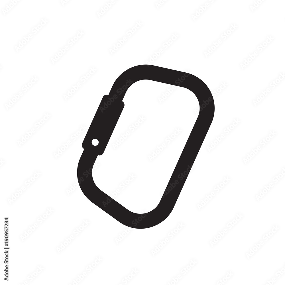 climbing carabiner icon- vector illustration climbing carabiner icon- vector illustration