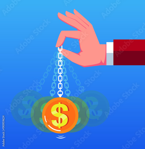 Hand holding money for hypnosis
