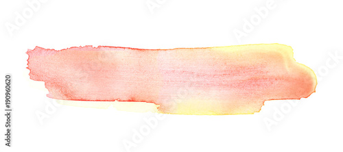 Watercolor brush stroke isolated
