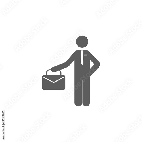 business man with a diplomat icon. Element of finance and business icon. Premium quality graphic design icon. Signs and symbols collection icon for websites, web design, mobile app