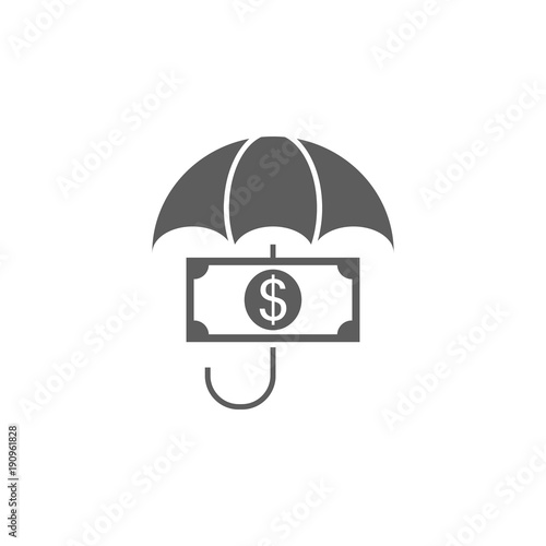 money under the umbrella icon. Element of finance and business icon. Premium quality graphic design icon. Signs and symbols collection icon for websites, web design, mobile app
