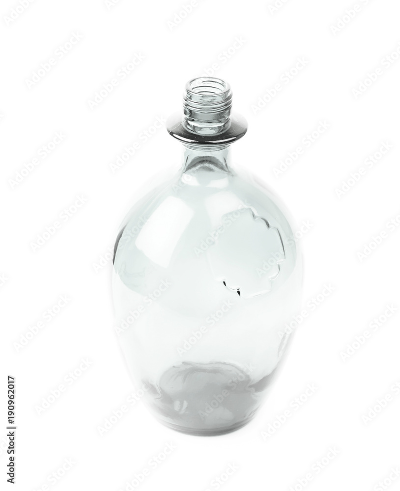 Colored glass bottle isolated Colored glass bottle isolated