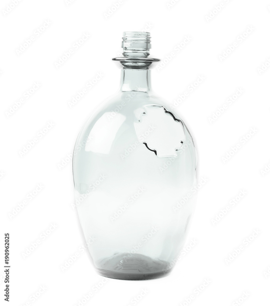 Colored glass bottle isolated Colored glass bottle isolated