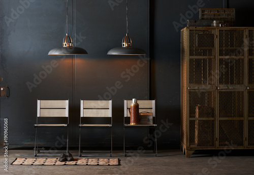 Chairs in industrial setting