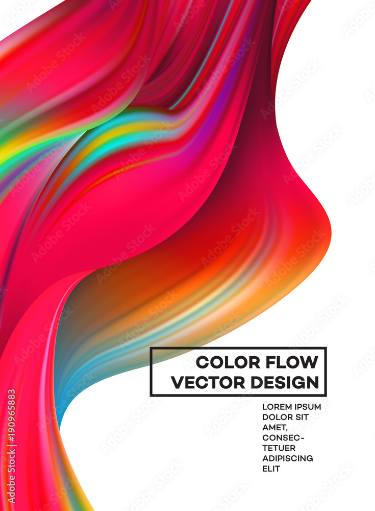 Modern colorful flow poster. Wave Liquid shape in white color background. Art design for your design project. Vector illustration Modern colorful flow poster. Wave Liquid shape in white color background. Art design for your design project. Vector illustration