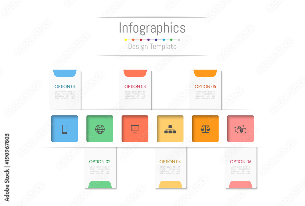 Infographic design elements for your business data with 6 options, parts, steps, timelines or processes. Vector Illustration. Infographic design elements for your business data with 6 options, parts, steps, timelines or processes. Vector Illustration.