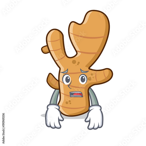 Tired ginger mascot cartoon style