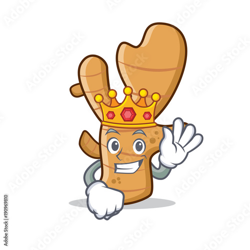 King ginger mascot cartoon style