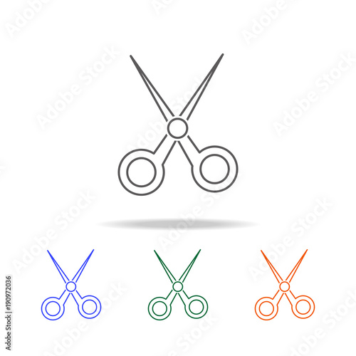 Scissors icon. Element multi color female accessories icons for mobile concept and web apps. Thin line  icon for website design and development, app development. Premium icon photo