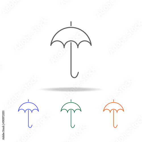 Umbrella icon. Element multi color female accessories icons for mobile concept and web apps. Thin line  icon for website design and development, app development. Premium icon photo