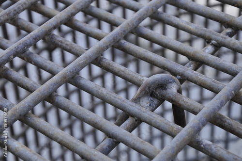 The pattern of a grate suitable for backgrounds